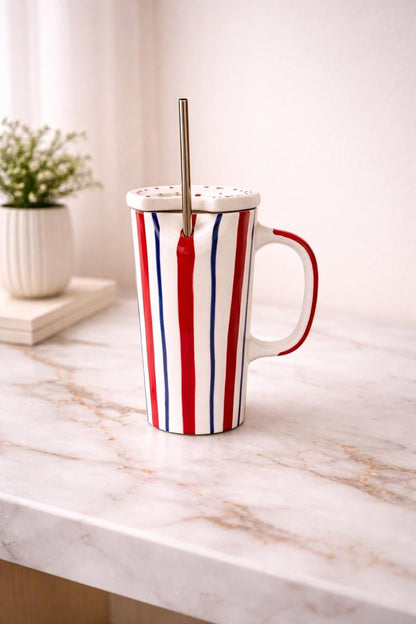 Red & Blue Stripe Sipper – Set of 1
