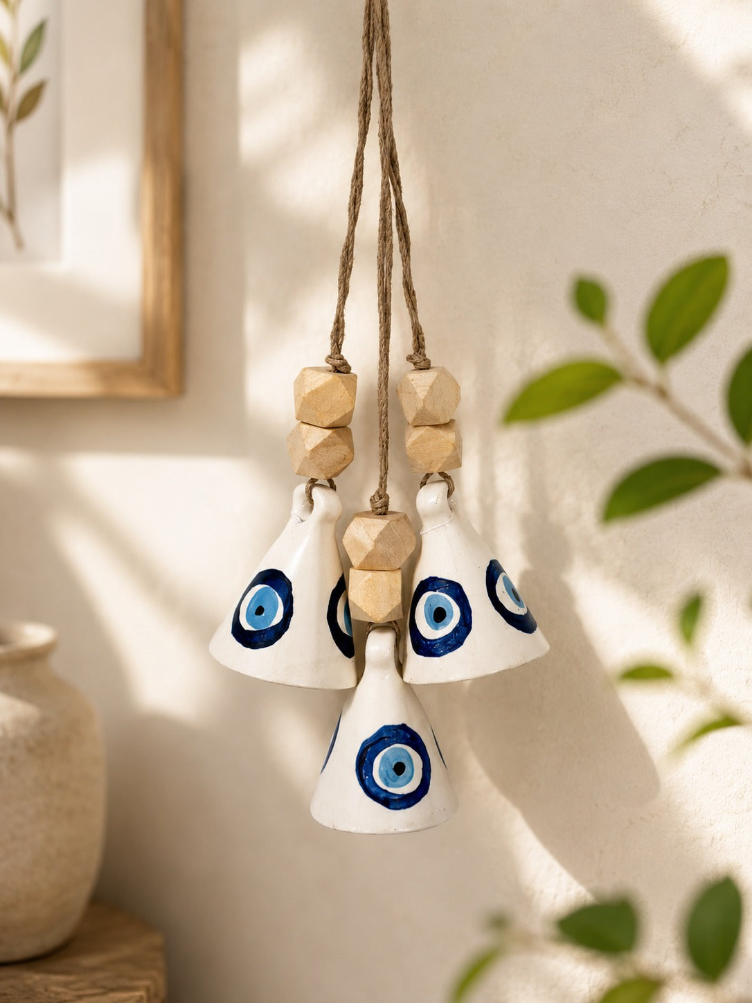 Evil Eye Bell & Wall Planter Set