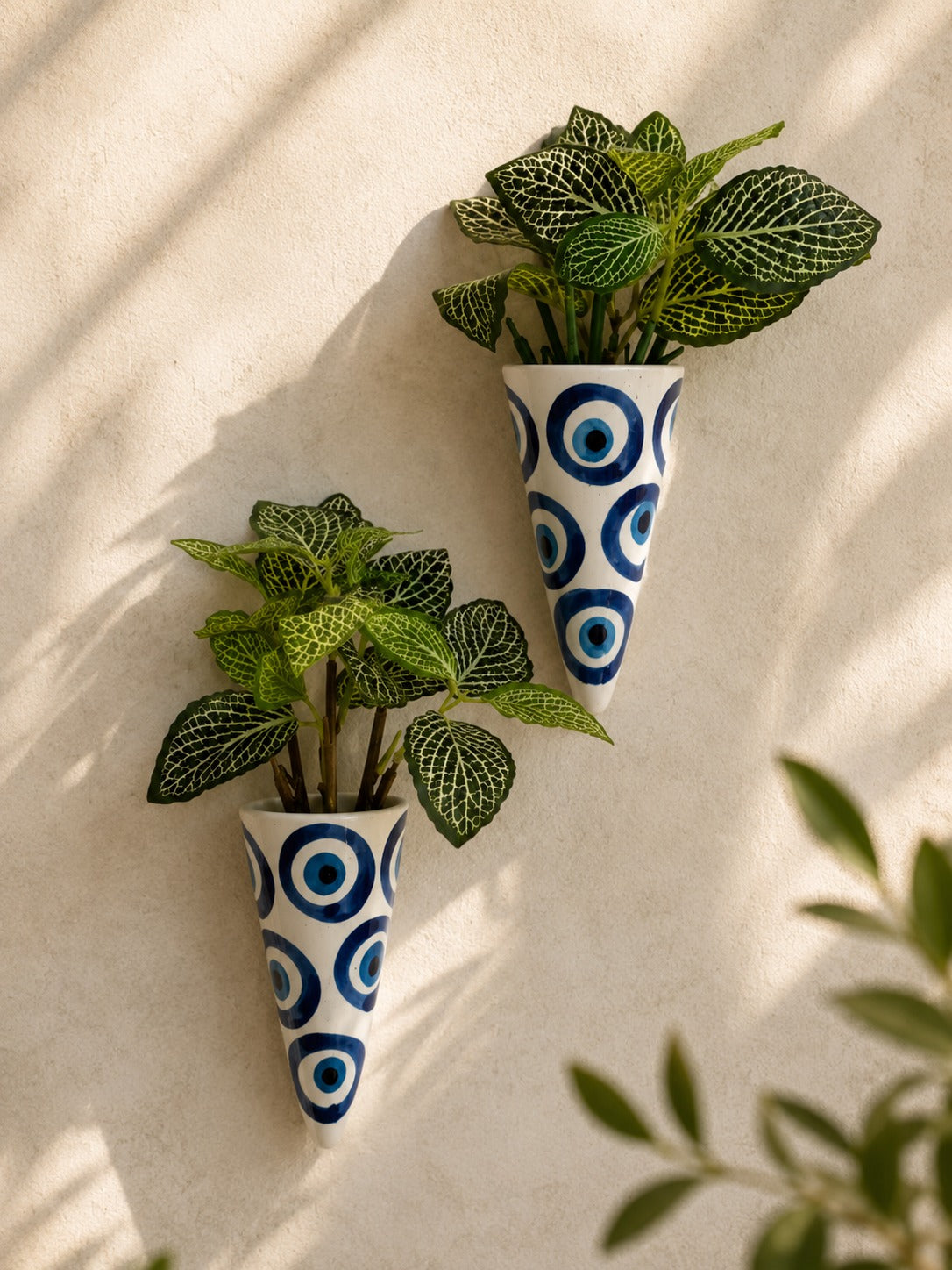 Evil Eye Bell & Wall Planter Set
