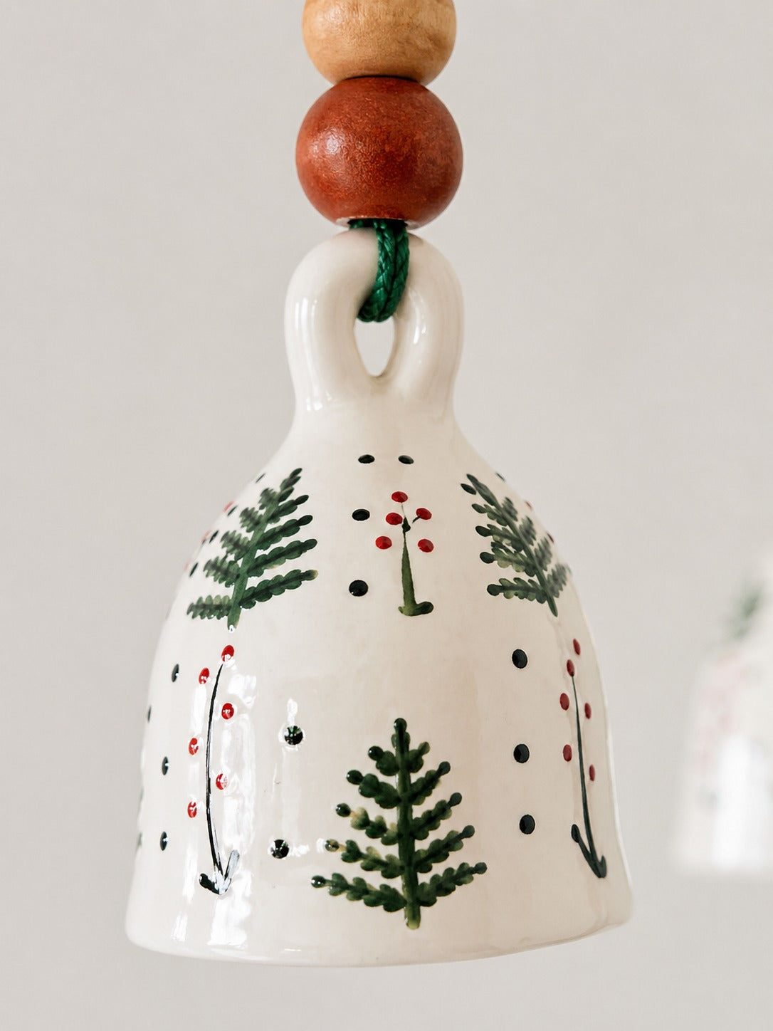 Boho Forest Ceramic Bell – Set of 5